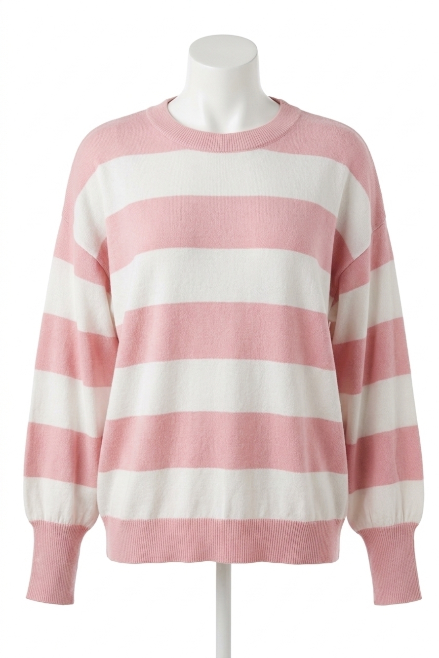 NEW VINE & LOVE charlotte crew neck sweater in blush